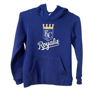 Genuine Merchandise Royal Blue Kids Kansas City Royals Sweater Hoodie Size 8